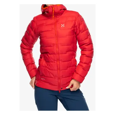 Kurtka puchowa damska Haglofs ROC Flash Down Hood - bright red