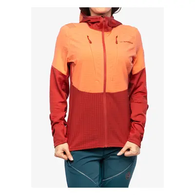 Bluza z kapturem damska La Sportiva Session Tech Hoody - velvet/flamingo