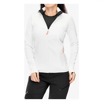 Bluza rozpinana damska Salewa Puez Waffle Hyb PL Jacket - white