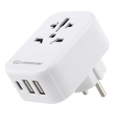 Adapter podróżny Lifeventure World to Europe Travel Adaptor with USB (USB C)