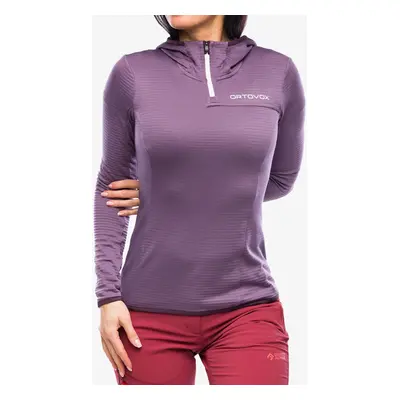 Bluza z kapturem damska Ortovox Fleece Light Grid ZN Hoody - wild berry