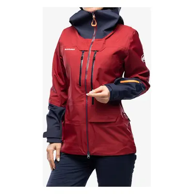 Kurtka narciarska damska Mammut Haldigrat Air HS Hooded Jacket - blood red/marine