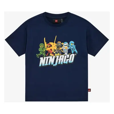 Koszulka dziecięca LEGO Lwtaffy T-Shirt S/S - dark navy