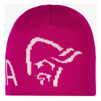 Czapka zimowa Norrona MerinoUll Logo Beanie - festival fuchsia