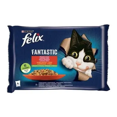 FELIX Fantastic Mięso z warzywami - mokra karma dla kota - 4x85g