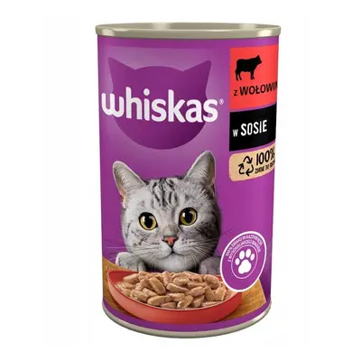 Karma mokra dla kota WHISKAS z wołowiną 400 g