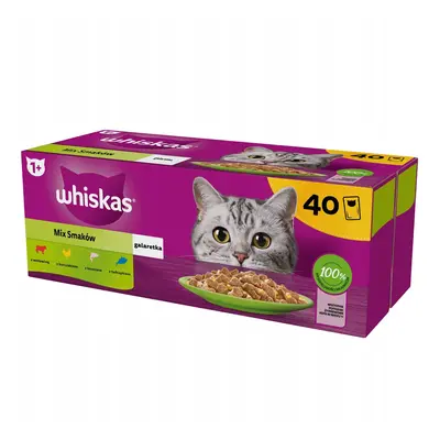 Karma mokra dla kota WHISKAS Mix smaków w galarecie 40x85 g