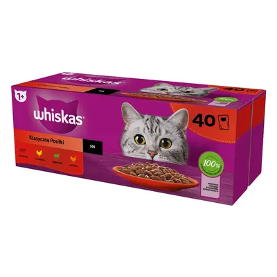 Karma mokra dla kota WHISKAS Klasyczne przysmaki w sosie Mix 40x85 g