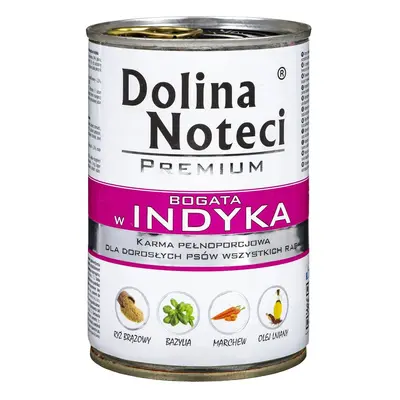 Karma mokra dla psa DOLINA NOTECI Premium Bogata w indyka 400 g