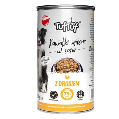 Karma mokra dla psa TUF TUF kawałki mięsne z drobiem 415 g