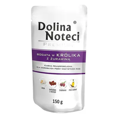 Karma mokra dla psa DOLINA NOTECI Premium Królik z żurawiną 150 g