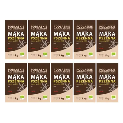 10x Mąka pszenna razowa BIOLIFE ekologiczna BIO 1kg