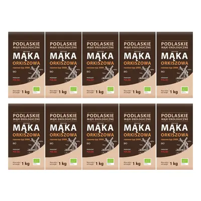 10x Mąka orkiszowa razowa BIOLIFE ekologiczna BIO 1kg