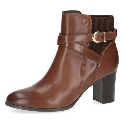 Botki na słupku brązowe - Verdana [25355-43-303]