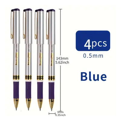 TEMU Pióra Fashion Deluxe Fine 0,5 mm: Niebieski, Czarny, Czerwony - Płynne Pisanie, Trwały Plas