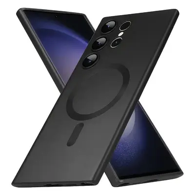 TEMU Etui magnetyczne na telefon dla Samsung Galaxy S25 Ultra, S22, S24 i S23. Cienki czarny pok