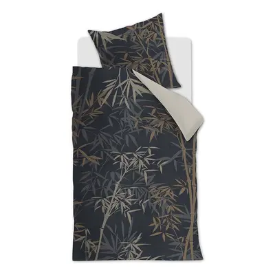 Ambiante Komplet pościeli satynowej "Kay" w kolorze granatowo-beżowym rozmiar: