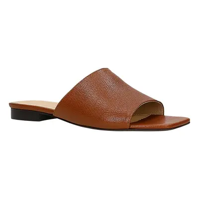 Wojas Skórzane klapki w kolorze jasnobrązowym rozmiar: