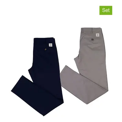 The Time of Bocha Spodnie chino (2 szt.) w kolorze granatowo-szarym rozmiar: