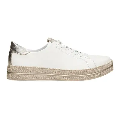 Wojas Skórzane sneakersy w kolorze złoto-białym rozmiar: