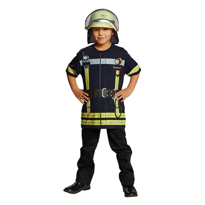 Party x People Koszulka kostiumowa "Straż pożarna" w kolorze granatowo-żółtym rozmiar: