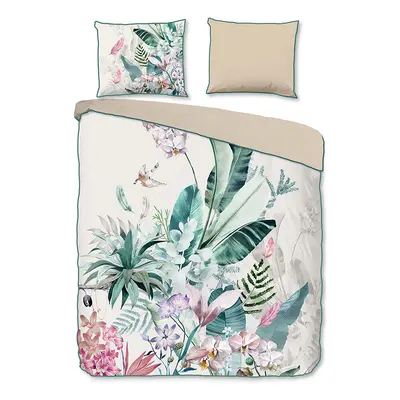 Descanso Komplet pościeli satynowej "Verdi" w kolorze kremowym ze wzorem rozmiar: