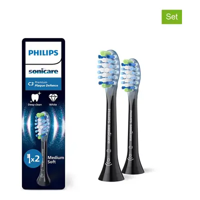 PHILIPS sonicare Wymienne końcówki (2 szt.) "Premium Plaque Defence" w kolorze czarnym rozmiar: