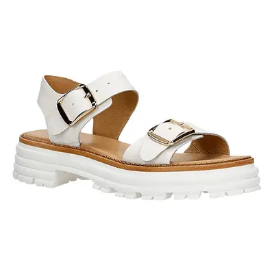 Wojas Skórzane sandały w kolorze biało-jasnobrązowym rozmiar: