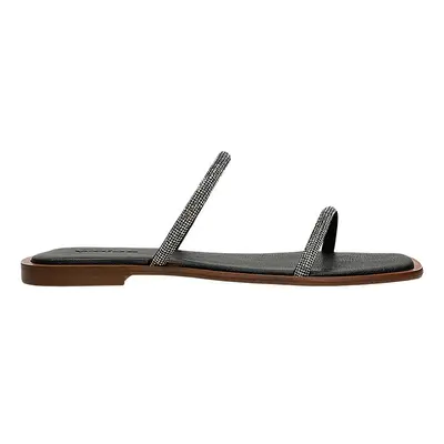 Wojas Skórzane klapki w kolorze czarnym rozmiar: