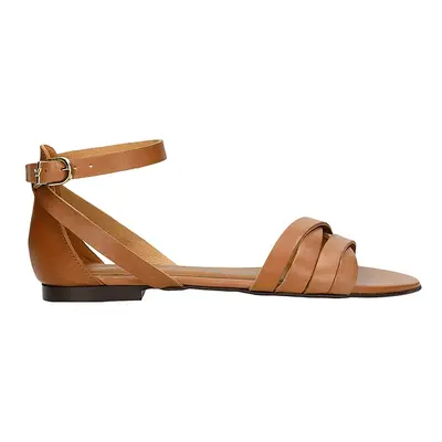 Wojas Skórzane sandały w kolorze jasnobrązowym rozmiar: