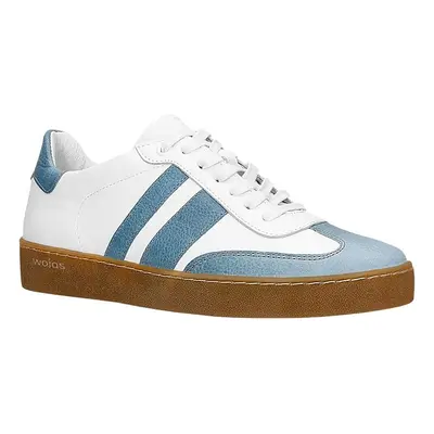 Wojas Skórzane sneakersy w kolorze biało-błękitnym rozmiar:
