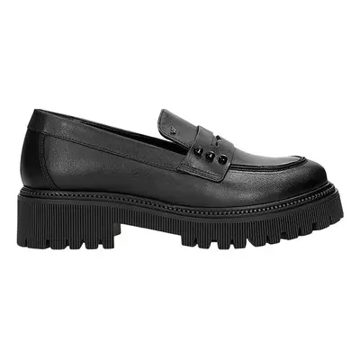 Wojas Skórzane mokasyny w kolorze czarnym rozmiar: