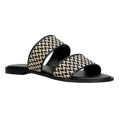 Wojas Skórzane klapki w kolorze beżowo-czarnym rozmiar: