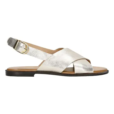 Wojas Skórzane sandały w kolorze złotym rozmiar: