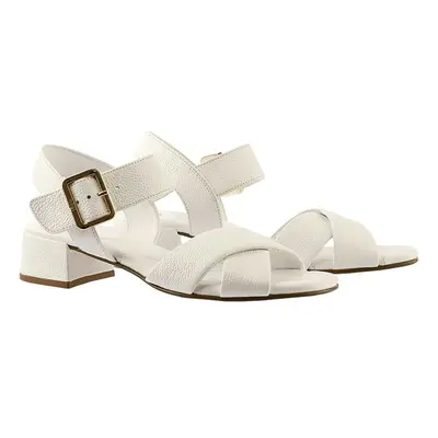 Högl Skórzane sandały w kolorze kremowym na obcasie rozmiar: