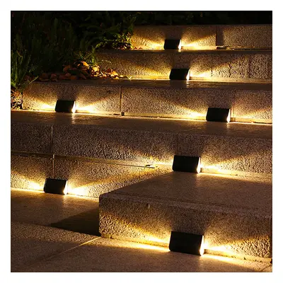 lumisky Lampy solarne LED (4 szt.) w kolorze czarnym - 10,9 x 6,3 cm rozmiar: