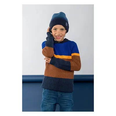 B.Nosy Sweter "Kay" w kolorze granatowo-jasnobrązowym rozmiar: