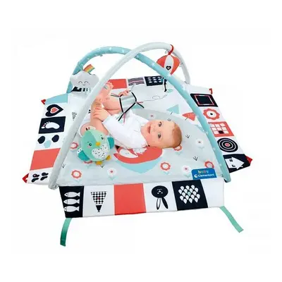 Clemmy baby Mata edukacyjna dla dzieci z pałąkami, czarno-biały