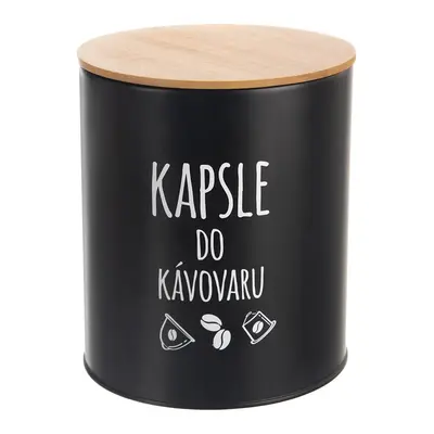 Orion Blaszany pojemnik na kapsułki do ekspresu do kawy, BLACK