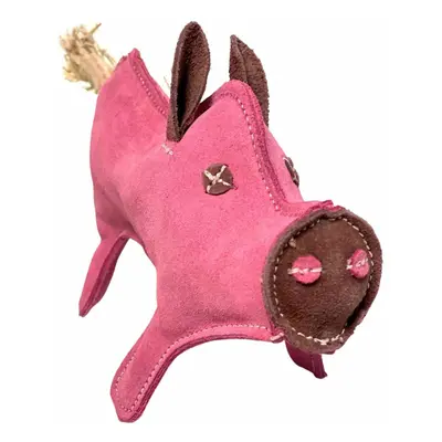 PafDog Świnka Pinky zabawka dla psa ze skóry i juty, 28 cm