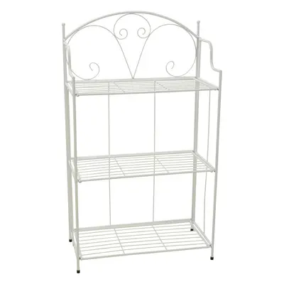 Metalowy stojak na kwiaty Verona biały, 58 x 100 x 30 cm