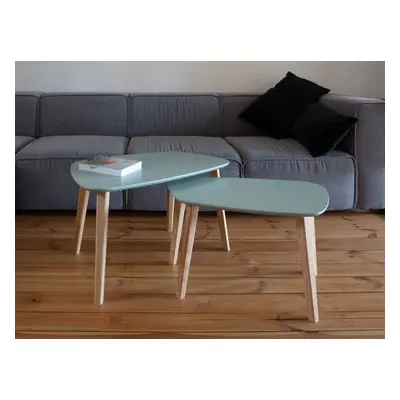 Stolik Kawowy Endocarp 68x41x40cm - Kawa z Mlekiem / Jesion