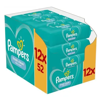 Pampers Fresh Clean chusteczki nawilżane dla niemowląt 12 x 52 szt.