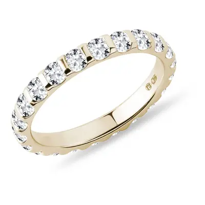 Diamentowa obrączka Eternity w żółtym złocie KLENOTA