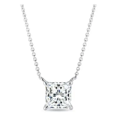 Naszyjnik - białe złoto i laboratoryjny diament Księżniczka KLENOTA