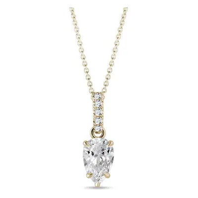 Naszyjnik z żółtego złota z diamentem w kształcie kropli KLENOTA