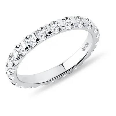 Diamentowa obrączka Eternity w białym złocie KLENOTA