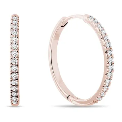 Kolczyki koła z różowego złota z brylantami KLENOTA