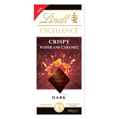 Lindt EXCELLENCE Crispy Wafer & Caramel 100g