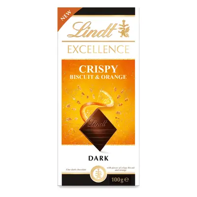 Lindt Excellence Crispy Wafer and Orange 100g
